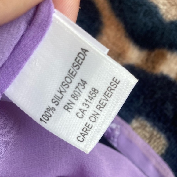 2000s BCBG MAXAZRIA 100% silk halter top. Lilac ruffled blouse. M - Picture 2 of 8